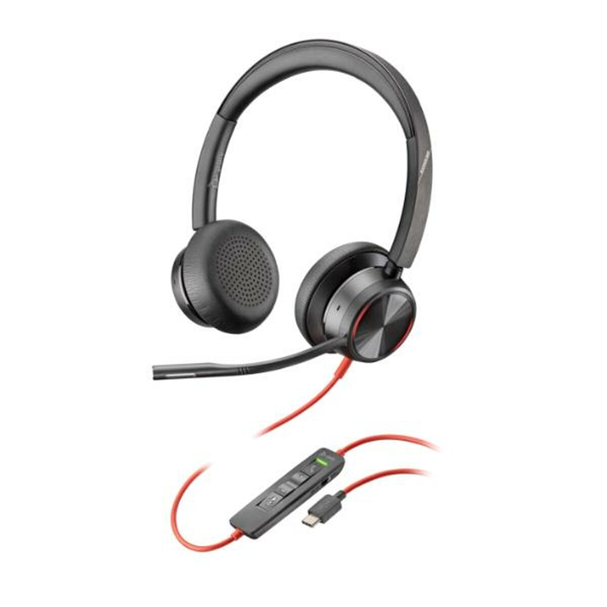 Auricular com Microfone Poly Blackwire 8225 Preto